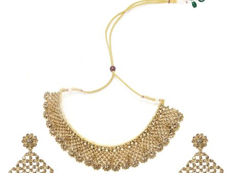 Mominos Fashion Johar Kamal Traditional Rajwadi Design Heavy Golden Color Choker Set Fashion