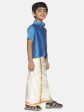 Sethukrishna Blue & White Shirt with Dhoti Set For Boys Fashion