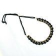 Mominos Fashion Johar Kamal Gold-Plated Brass Finish Pearls Work Choker For Women (Black) Fashion