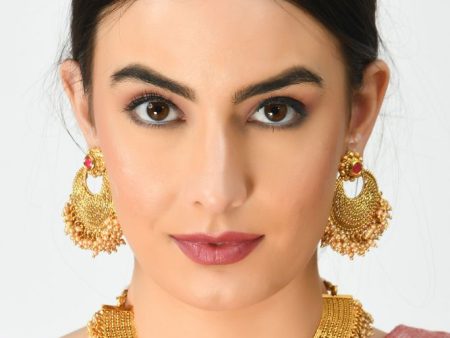 Mominos Fashion Johar Kamal Gold-Plated Brass Finish Stone Beads Choker For Women (Golden) Discount