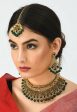 Mominos Fashion Johar Kamal Traditional Rajwadi Design Heavy Golden Green Color Necklace Set Online now