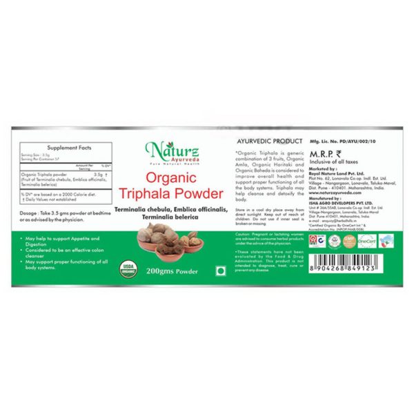 Naturz Ayurveda Organic Triphala Powder For Cheap