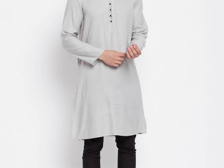 Even Apparels Beige Rayon Men s Kurta With Band Collar Supply