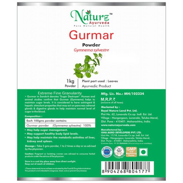 Naturz Ayurveda Gurmar Powder Supply