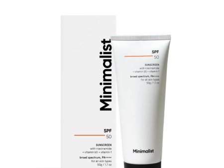 Minimalist Sunscreen SPF 50 PA++++ With Multi-Vitamin For Reducing Photoaging & No White Cast For Discount