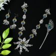 Mominos Fashion Johar Kamal Oxidised Silver-Plated Brass Finish Peacock Design Long Necklace Set For Women Online Sale