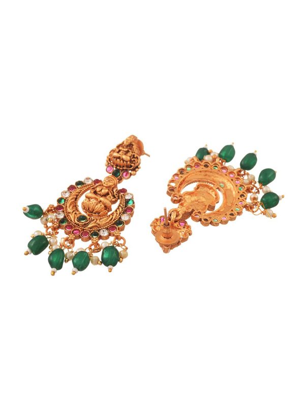 Saraf RS Jewellery Gold-Plated Stone-Studded Jewellery Set Online Sale