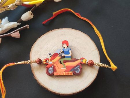 Bhai Please Biker Bhai Rakhi Wooden Rakhi Hot on Sale