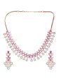 Saraf RS Jewellery Rose Gold-Plated Red AD-Studded Jewellery Set For Sale