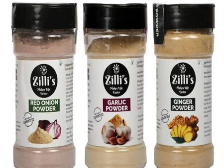 Zilli s Kitchen Combo-Onion Powder, Ginger Powder & Garlic Powder Cheap