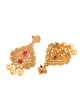 Saraf RS Jewellery Gold-Plated White & Pink American Diamond Studded & Beaded Handcrafted Jewellery Set on Sale