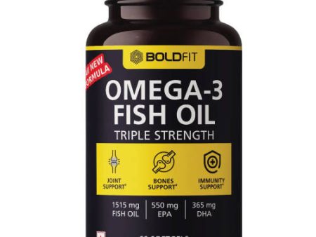 Boldfit Omega-3 Fish Oil Triple Strength Softgels Online Sale