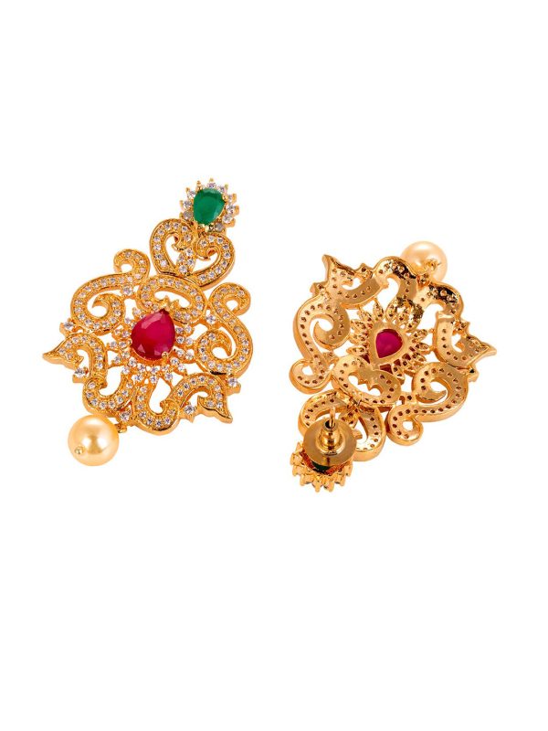 Saraf RS Jewellery Gold-Plated Multi-Colored Jewellery Set For Discount