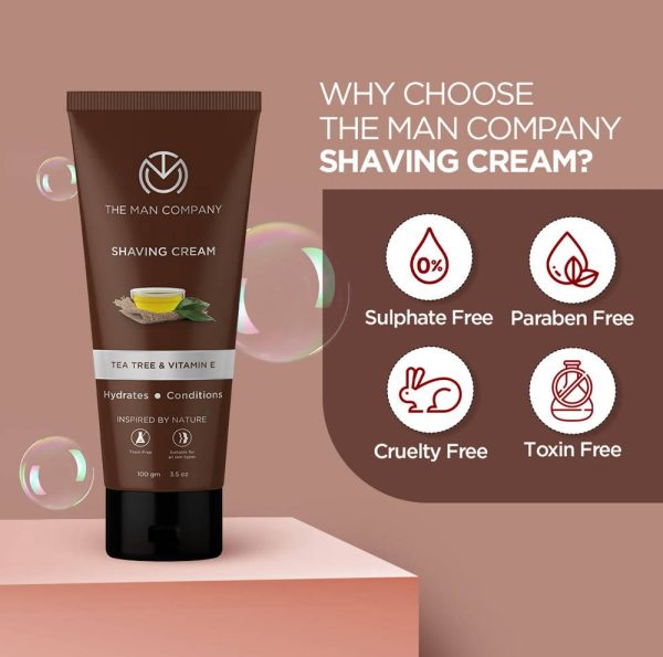 The Man Company Shaving Cream Tea Tree & Vitamin E Fashion