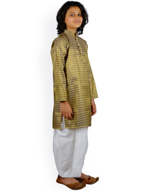 Sethukrishna Boys Blue Striped Kurti with Dhoti Pants Online Sale