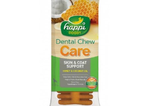 Happi Doggy Dental Chew Care Skin & Coat Support Honey & Coconut Oil Cheap