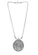 Mominos Fashion Johar Kamal Oxidised Silver-Plated Long Chain with Pendant & Studs For Women Online