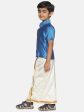 Sethukrishna Blue & White Shirt with Dhoti Set For Boys Fashion