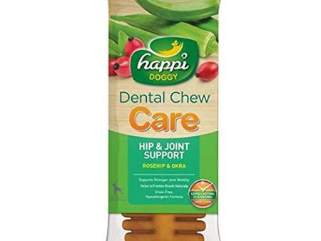 Happi Doggy Dental Chew Care Hip & Joint Support Rosehip & Okra Sale