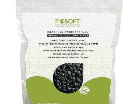 Biosoft Brazillian Stripless Wax - Charcoal Hot on Sale