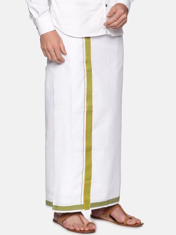 Sethukrishna Men White Solid Cotton Regular Dhoti Sale