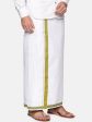 Sethukrishna Men White Solid Cotton Regular Dhoti Sale