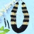 Mominos Fashion Johar Kamal Handicraft Finish Beads Work Long Necklace For Women (Black  Golden) Online