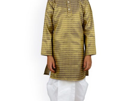 Sethukrishna Boys Blue Striped Kurti with Dhoti Pants Online Sale