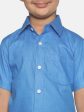 Sethukrishna Boys Blue & White Shirt with Dhoti Sale