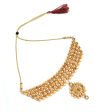 Mominos Fashion Johar Kamal Gold-Plated Brass Finish Kundan Stone Choker For Women (Golden) Sale