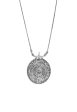 Mominos Fashion Johar Kamal Oxidised Silver-Plated Long Chain with Pendant & Studs For Women Online