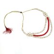 Mominos Fashion Johar Kamal Handicraft Finish White & Red Pearls Choker For Women (White Red) Cheap