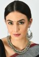 Mominos Fashion Johar Kamal Oxidised Silver-Plated Meena Work Choker Set For Discount