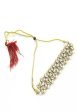 Mominos Fashion Johar Kamal Gold-Plated Brass Finish Kundan Pearls Choker For Women (White) Fashion