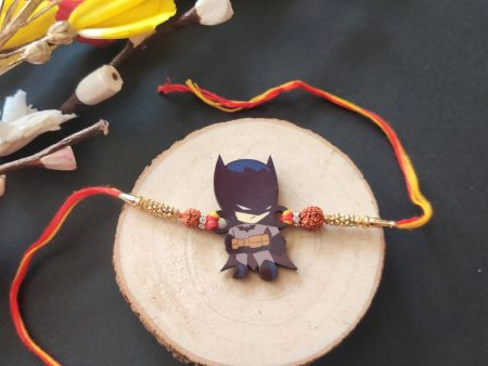 Bhai Please Batman Wooden Rakhi Discount