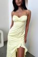 Lauren Ruffle Trim Satin Maxi Dress - Yellow Online now