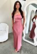 Elio Strapless Satin Maxi Dress - Rose Hot on Sale