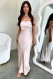 Elio Strapless Satin Maxi Dress - Champagne Online now