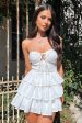 Janine Strapless Tiered Mini Dress - White For Discount