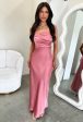 Elio Strapless Satin Maxi Dress - Rose Hot on Sale